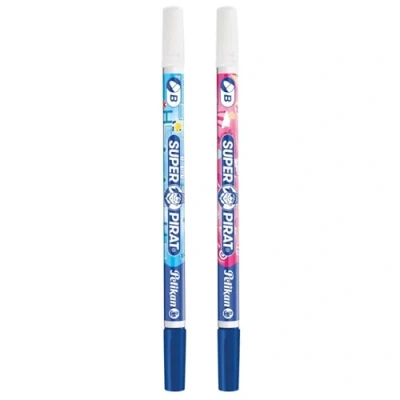 Imagen de Pelikan 921734 Corrector bolígrafo Super Pirat 850B de tinta doble punta, punta pluma correctora B, kit escolar, 2 Unidades ( Paquete 1)