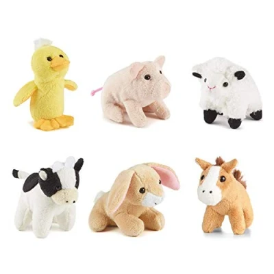 Imagen de Nature AMZ05FM Living Miniature Buddies Soft Toys, pack de 6 animales, Multicolor (Keycraft , color/modelo surtido