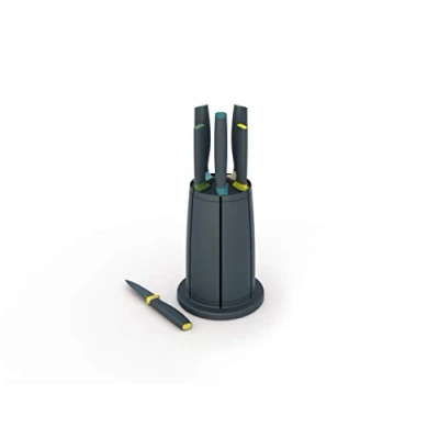 Imagen de Joseph Elevate Juego de 5 cuchillos con soporte giratorio, bloque cocina Negro/ ópalo
