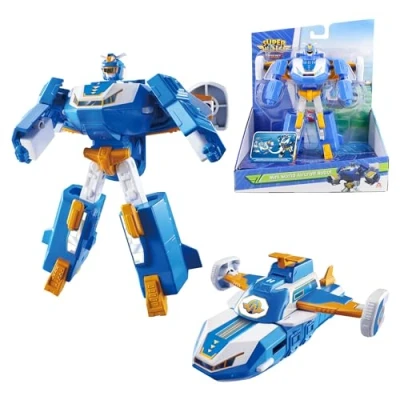 Imagen de Super Wings 2 en 1 Mini World Aircraft Robot con luz Fresca y Efectos de Sonido, Juguete para niños niñas Mayores 3 años