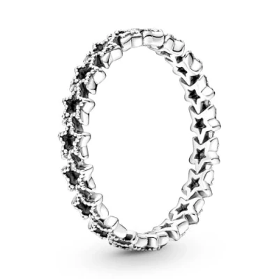 Imagen de Pandora Moments Anillo con banda de estrellas asimétricas plata ley, talla 50