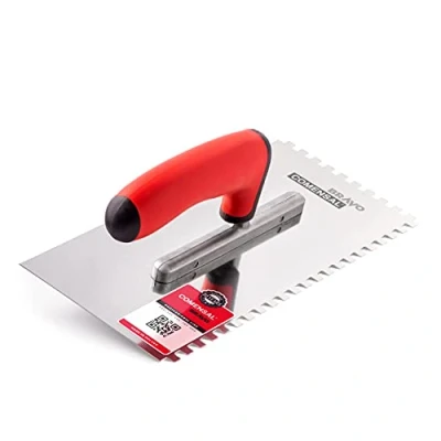 Imagen de COMENSAL® Llana Dentada Inox Peine para Colocación de Baldosas Espátula Mango Ergonomico Made in EU 6x6 mm