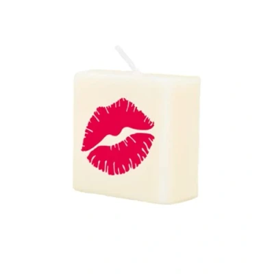 Imagen de PD Party 7040045 Vela de Letra tipo Scrabble Fiesta Decoraciones Ambiente Kiss, Crema/Negro, 4cm Longitud x Ancho 2cm Altura