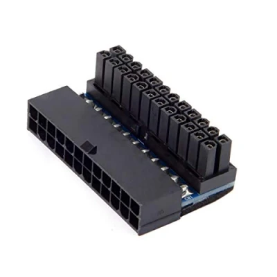 Imagen de CHENYANG ATX Adaptador de Corriente 24 Pines Hembra a Macho 90 Grados, Placa Base para computadora Escritorio