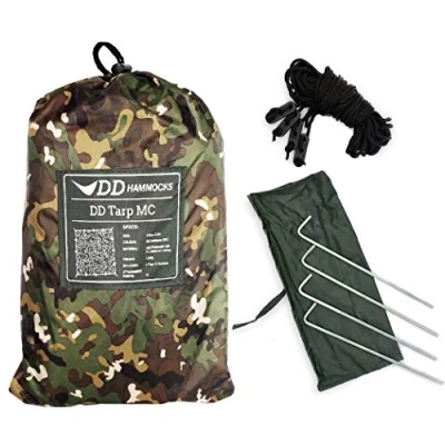 Imagen de DD Hammocks Tarp 3.5 x MC Lona Impermeable de Camuflaje para Camping Ligera Hamaca y refugios Bushcraft
