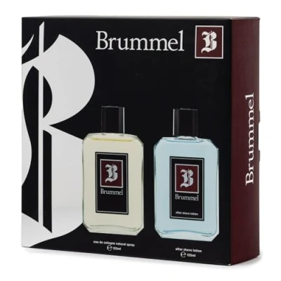 Imagen de BRUMMEL Clásica, Estuche de Regalo Hombre, Colonia 125 ml + After Shave ml, Pack 2 Piezas, Eau Toilette Elegante y Sofisticado, Aroma Cítrico Especiado, Fragancia Fresca Duradera