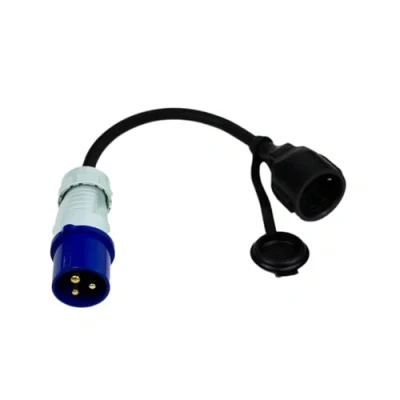 Imagen de CEE H07RN F 3G2,5 / 16A Cable adaptador de enchufe a conector protección contacto IP44 Electraline prueba salpicaduras I 3G2,5/16A para camping, caravanas y caravanas, etc