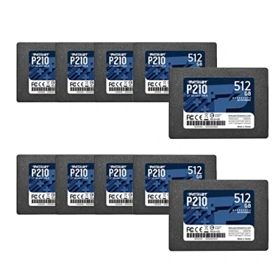 Imagen de Patriot P210 SSD SATA 3 de 512 GB, Disco Interno, 2,5 Pulgadas, Paquete 10, cantidad 10 P210S512G2510