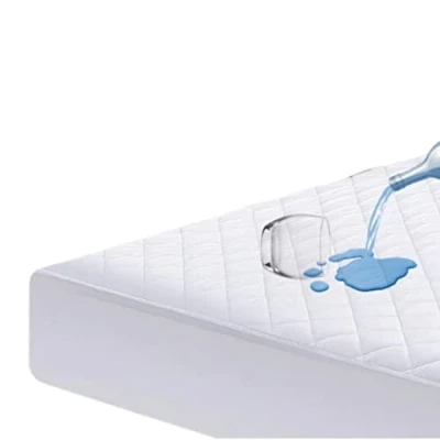 Imagen de IMFAA Protector de colchón acolchado impermeable Super King extra profundo 40 cm, antialérgico y transpirable (Super (182 x 200 cm)