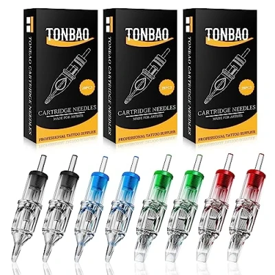 Imagen de Tonbao 60 piezas #12 Cartucho 3/5/7/9RL, 5/7/9RS, 5/7/9M1, 7/9RM 0.35 mm Round Liner Shader Magnum