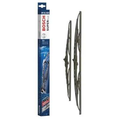 Imagen de Bosch SuperPlus Spoiler SP21/18S Limpiaparabrisas Frontal Set de Escobillas Recambio para una mayor seguridad en la conducción,, con Adaptador Quick Clip Premontado, 53cm/45cm