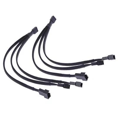 Imagen de Cable Divisor De Ventilador PWM, CPU 4 Pines Enfriamiento PWM 1 A 3, Adaptador 27 Cm