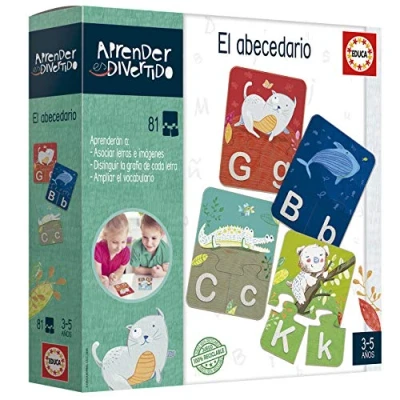 Imagen de Educa Aprender es Divertido el abecedario. Juego Educativo para iniciarse en Conocimiento de Las Letras, Tanto mayúsculas como minúsculas. A Partir 3 4 años (18696)