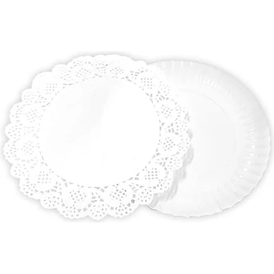 Imagen de ALGON Bandeja Desechable 48/U para Servir Alimentos Redonda Blonda 16cm Ideal Fiestas, Eventos y Catering con diseño Resistente práctico