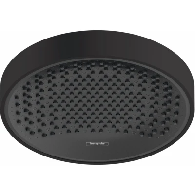 Imagen de hansgrohe Rainfinity Alcachofa de ducha (redonda, 1 tipo chorro, color negro mate, 250 mm, montaje en pared y techo)