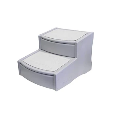 Imagen de Pet Gear Easy Step II Escaleras Extra Anchas para Mascotas, 2 escalones/para Gatos y Perros de hasta 200 Libras, Color Gris Esencial (PG9720XLEG)