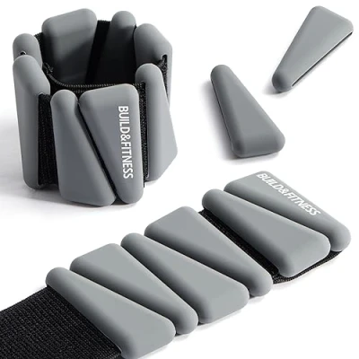 Imagen de Pesas de muñeca y tobillo, bandas ajustables para entrenamientos mujeres hombres, juego 2, 1 lb cada una. Trotar, caminar, yoga, baile, pilates, aeróbic, entrenamiento fuerza