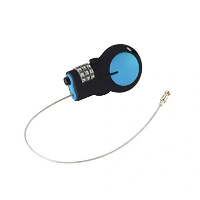 Imagen de Lewis N Clarks Retractable Cable Lock Gepäckschloss, Schwarz