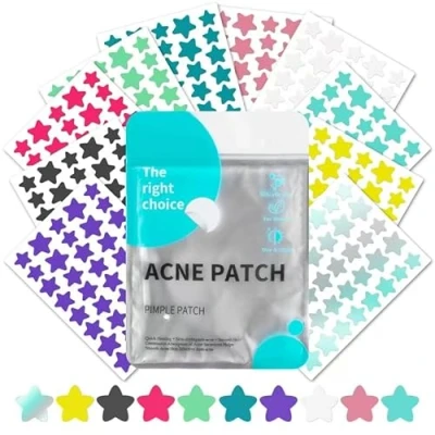 Imagen de 400 Piezas Parches Granos Estrella, Pimple Patches Acne Patch De Árbol Té Y Ácido Salicílico, Pegatinas Invisibles Absorción Impermeable, Pueden Deshacerse Acné Rápidamente