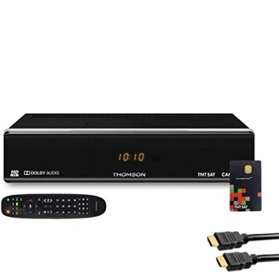 Imagen de Thomson Receptor de TV Satélite HD + Tarjeta acceso TNTSAT V6 Cable HDMI