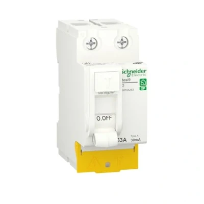Imagen de Schneider Electric R9PRA263 Resi9 Inter diferencial 2P 63A 30 mA Tipo A Peine Alim Bajo Int Diff XP 30mA