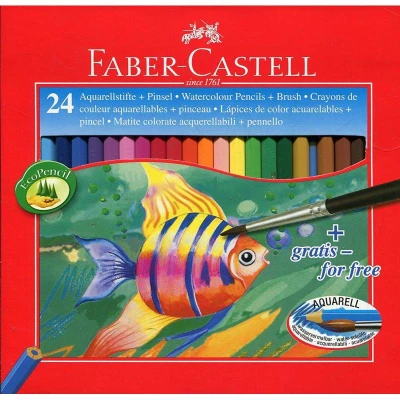Imagen de 24 Ecolápices Acuarelables + 1 pincel Faber Castell
