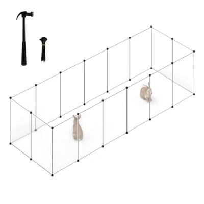 Imagen de EUGAD Recinto al aire libre para conejos, cobayas, BHT 302 x 72 102 cm