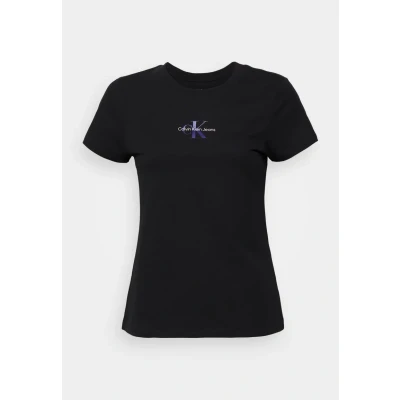 Imagen de Calvin Klein Jeans Gradient Monologo SLIM TEE Camiseta básica, Mujer, Talla: Small, Black