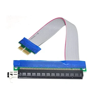 Imagen de YC CY PCI E Express 1 X a 16 Extensor de Cable Flex extensión convertidor Riser Tarjeta Adaptador 20 cm