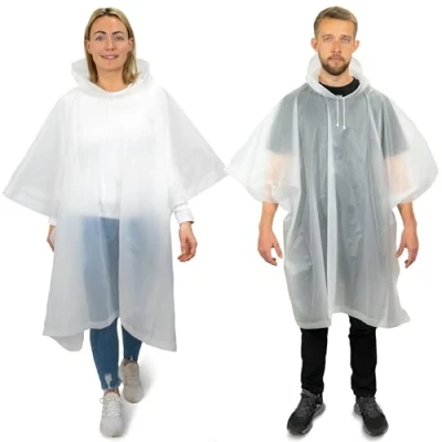 Imagen de REDSTAR Poncho de Lluvia para Adulto Impermeable Hombre o Mujer Chubasquero Reutilizable Plegable Accesorio Festivales, Viajes, Acampadas, Camping, Senderismo Pack 2