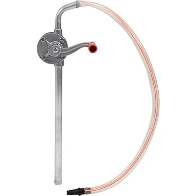 Imagen de Vorel Minibomba manual de aluminio con manivela, 15 litros/min, diseño estable y ligero, bomba barril diésel, manivela aceite