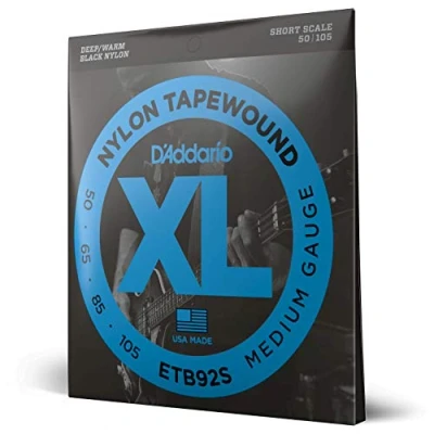 Imagen de D&#039;Addario ETB92S Medium 50 105 Tapewound Short Scale Bass Guitar Strings