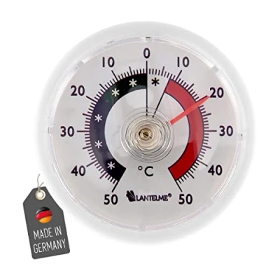 Imagen de Lantelme termómetro frigorífico para congelador, vinoteca, cámara frigorífica, redondo, color blanco 2456