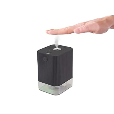Imagen de Beper P201UTP011 Dispensador Nebulizador Desinfectante Manos y Objetos, Capacidad 120ml sin Contacto, Sensor Infrarrojo, Batería Recargable, Cable USB Incluido, Negro