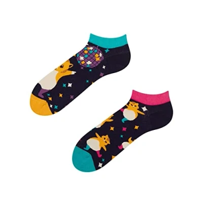 Imagen de Dedoles Calcetines Unisex Hombre Mujer y Niños Algodón muchos diseños divertidos diferente izquierda derecha, color: Multicolor, diseño: Fiesta de hámsteres (tobilleros), tamaño: 39 42