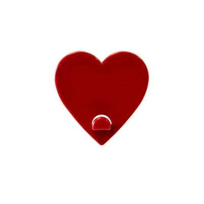 Imagen de KalaMitica, Gancho Magnĩtico Corazĳn Design, Resina ABS, Color Rojo, 5,5 x 5 0,5 cm