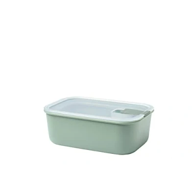 Imagen de Mepal Caja de comida fresca EasyClip almacenamiento con tapa y cierre clic Apto para el microondas, horno congelador Hermético a prueba derrames 1000 ml Nordic sage