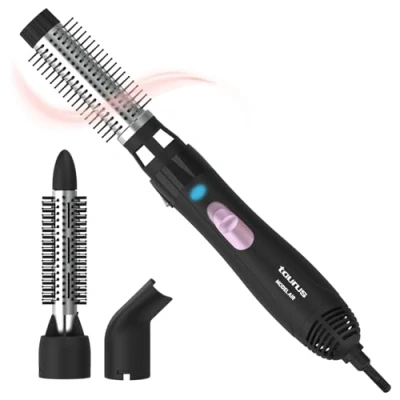 Imagen de Taurus Moldeador de Pelo Model Air 1200W Distribución Calor 360º 3 Velocidades y Temperaturas Accesorios Intercambiables Diseño Compacto Portátil Punta Fría Base Antideslizante