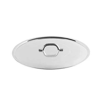 Imagen de Pentole Agnelli FAMA2930 Tapa Plana con Mango, Borde y Puente, Tipo Pesado en Aluminio BLTF, Plata Pulida, 30 cm