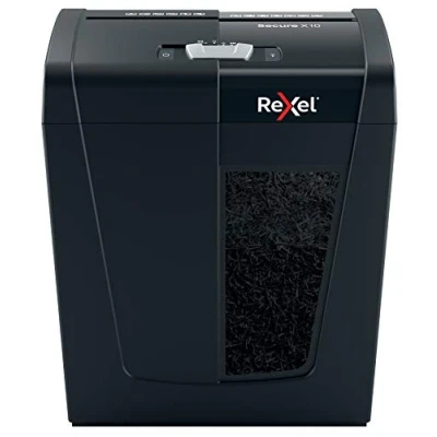Imagen de Rexel Secure X10 Destructora de Papel en Corte Partículas, 10 Hojas, P4, Papelera Extraíble 18 L, Silenciosa y Compacta, 2020124