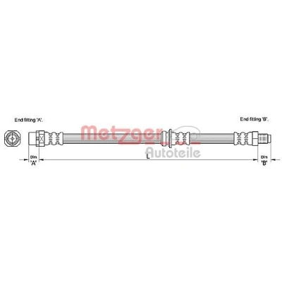 Imagen de METZGER 4110269 Latiguillos de Freno 516 BMW: X3