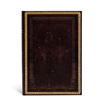 Imagen de Paperblanks Black Moroccan Old Leather Collection Hardcover Midi Lined Elastic Band Closure 144 Pg 120 GSM: Moroccan, Lined, Midi, Gsm,