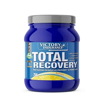 Imagen de VICTORY ENDURANCE Total Recovery (750g) Sabor Banana, Preparado Bebida Post Entreno de Carbohidratos Electrolitos y Proteínas, Con BCAA 2:1:1, 12 Vitaminas 9 Minerales, Recuperación Rápida