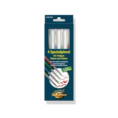 Imagen de Schipper 605020536 Juego de 4 pinceles para pintar por números [importado Alemania] , color/modelo surtido