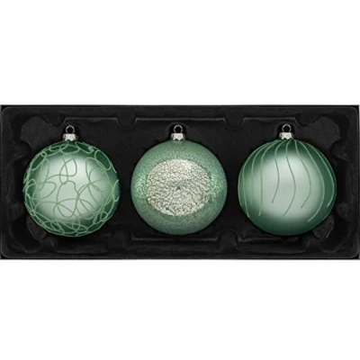 Imagen de WeRChristmas Árbol de Navidad Tradicional Cristal, 11 cm, Color Verde Menta