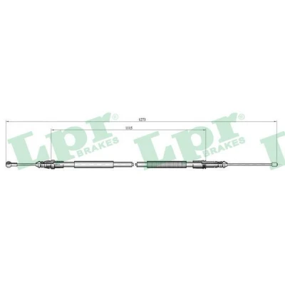 Imagen de LPR C1075B Cable de Freno Mano 1255/1115 Discos