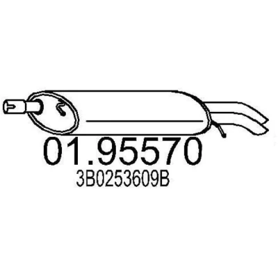 Imagen de MTS 01.95570 Silenciador trasero 1000