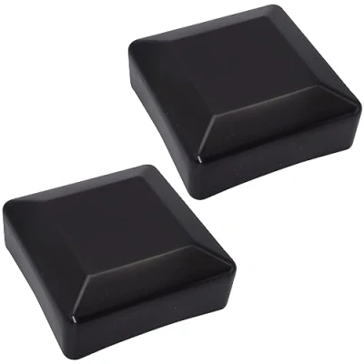Imagen de SKIR&#039;CO (2 piezas) Tapas para Postes de Valla, Cuadradas 70 x mm Negras Plástico Color Negro RAL 9005