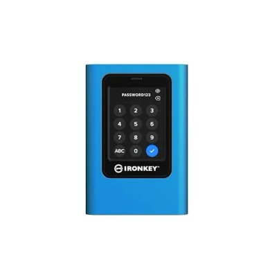 Imagen de Kingston IronKey Vault Privacy 80, SSD Externo, Certificación FIPS 197 con modo de cifrado XTS AES 256 bits, 250MB/s lectura, escritura, IKVP80ES/3840G