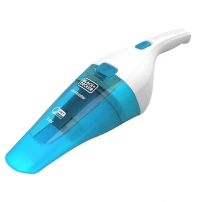 Imagen de Black+Decker Aspirador de Mano 3.6V, batería Litio 1.5Ah, para líquidos y sólidos, autonomía 9 min, Capacidad 385 ml, Incluye Accesorios Soporte Pared, WDC115WA QW